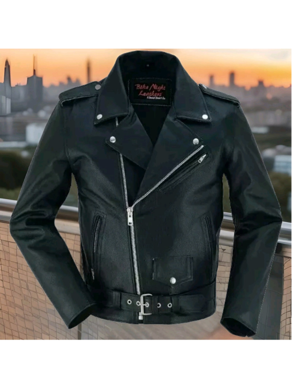 DANIEL SMART- BIKE NIGHT Premium Black Leather Moto Racing Jacket Sz XS-NWT!